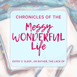 Chronicles of the Messy Wonderful Life Entry 5: Sleep...or Rather, the Lack Of