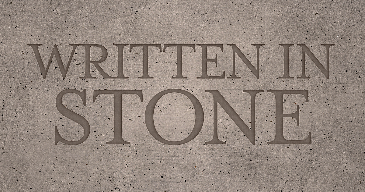 Written in Stone